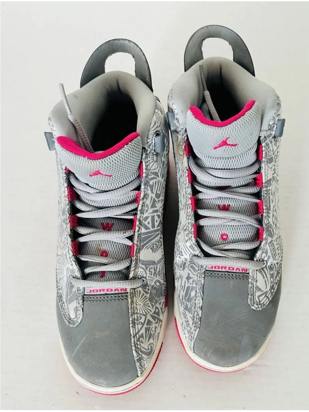 Air Jordan | Girls Dub Zero GG Wolf Grey Hyper Pink Youth Size 5.5Y Basketball